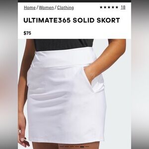 White Solid Skort
